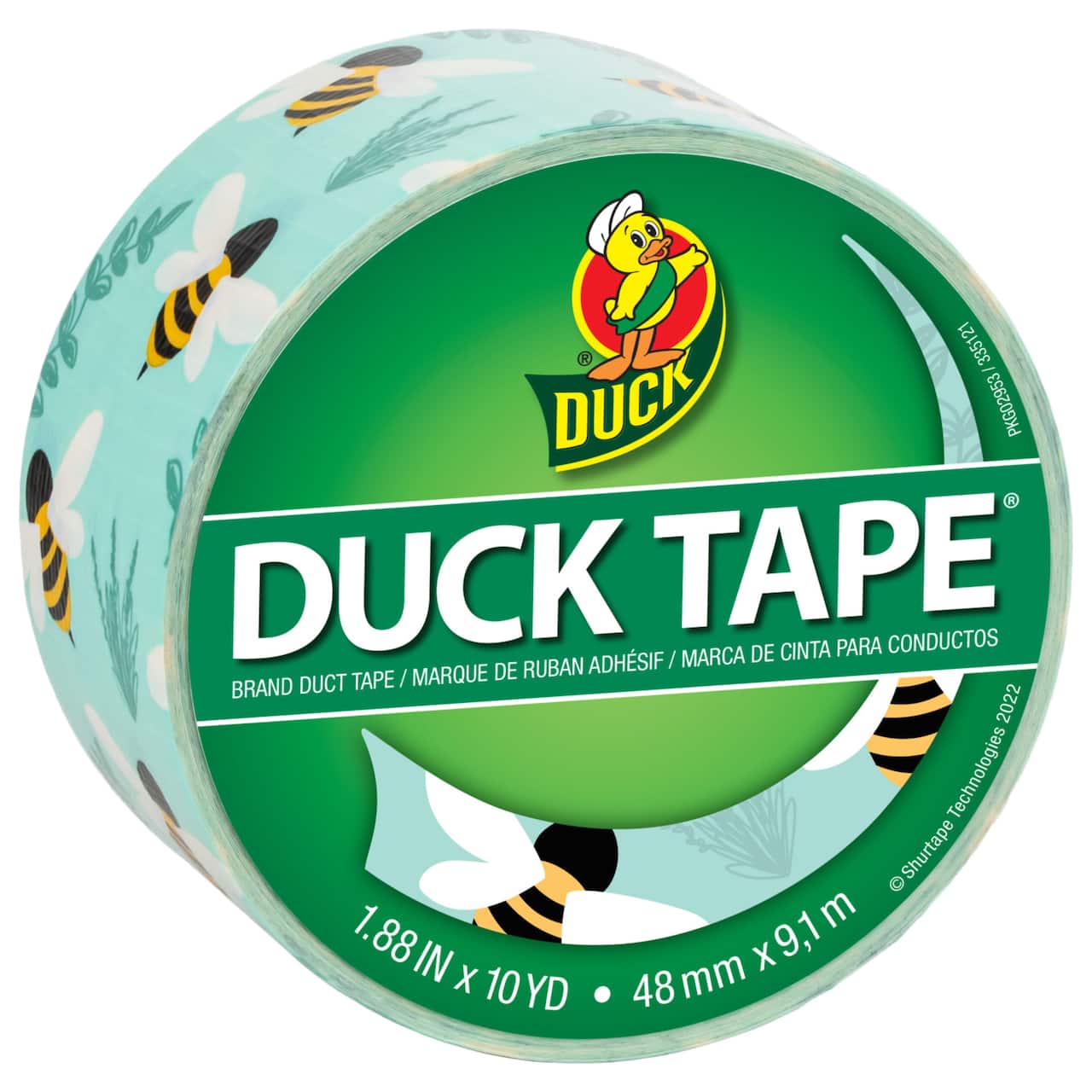 Duck Tape® Blue Botanical Bees Duct Tape